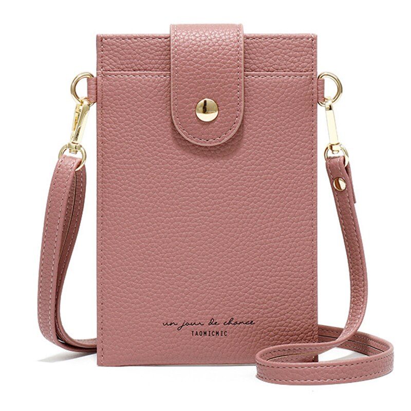 femmes petit sac à bandoulière femme longue multifonction téléphone portable sac à bandoulière concepteur sac de messager pour dame: Rose