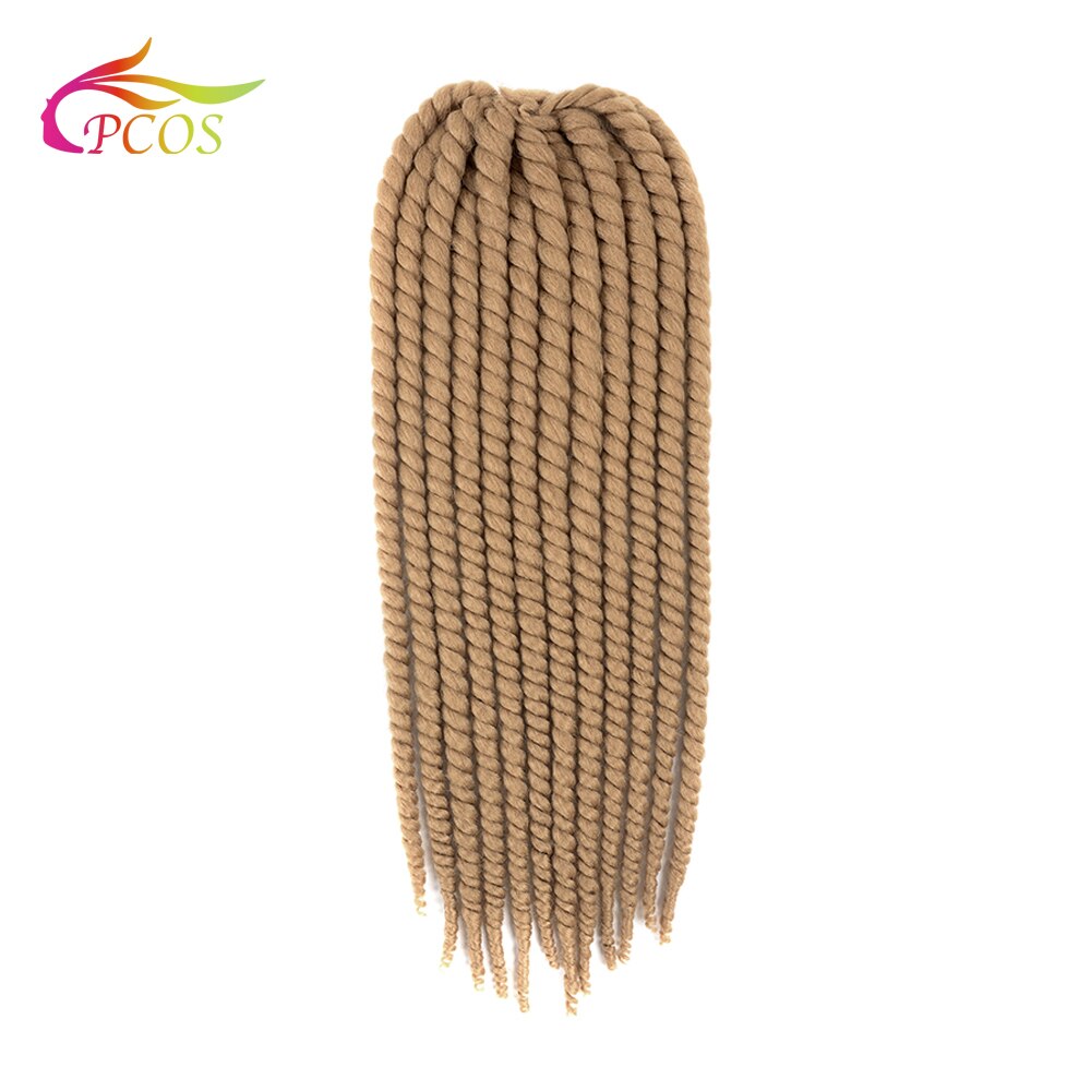 22'' Havana Mambo Twist Hair Crochet Braids Lots Color Ombre Synthetic Crochet Hair Dreadlocks Braid Hair Wig: 27