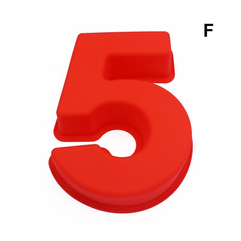 0-9 Número Digital molde de la torta números para tarta forma decoración de pasteles herramienta para boda cumpleaños aniversario: 5