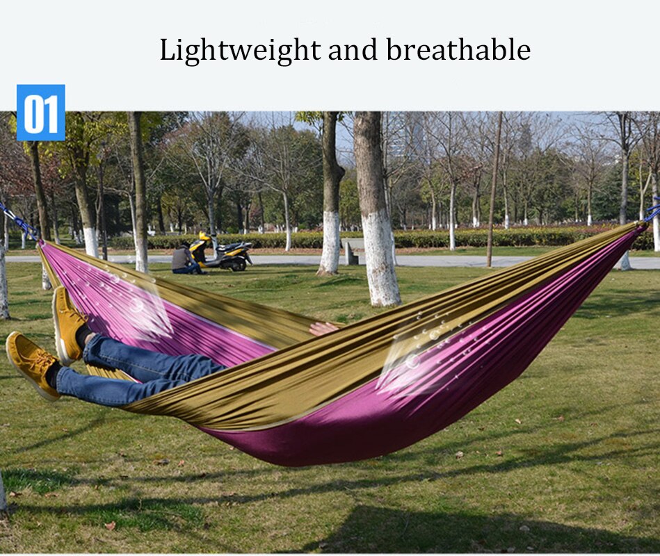 Camp Bed Hangmat Draagbare Lichtgewicht Parachute Hangmat Air Bed Voor Backpacken Reizen Strand Achtertuin Patio Wandelen Opknoping Bed