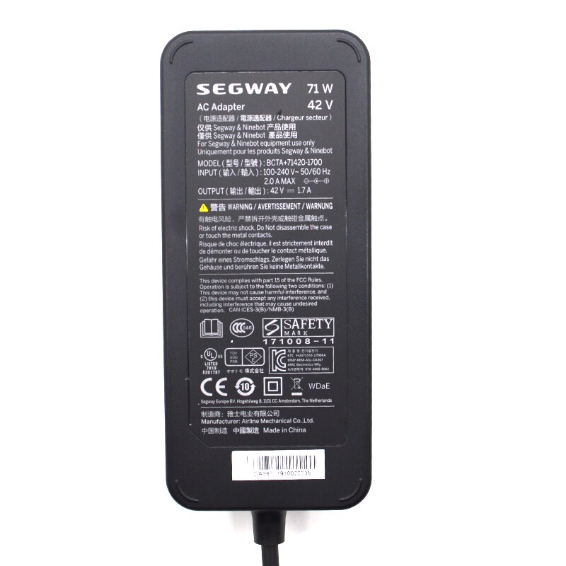 Original Charger for Segway Ninebot Kickscooter ES1 ES2 ES3 ES4 E22 E25 T15 Electric Scooter Charger Adapter Accessories