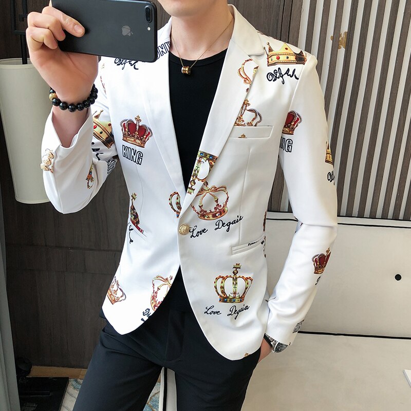 Luxury party prom blazer Men business Slim suit Male Jacket large Man classic retro social suit jacket lus size 3XL