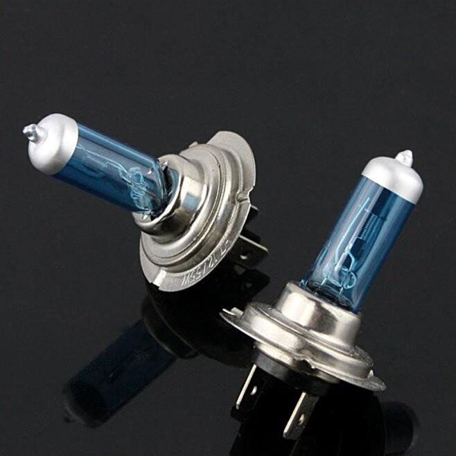 2 st  h7 halogenlampa bil 6000k hög effekt super vita halogen xenon glödlampor strålkastare ljuskälla billjus  #bl5