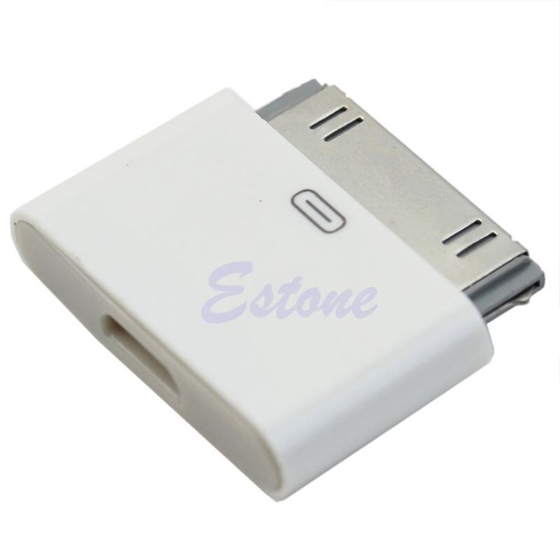 1Pc 4 4S Micro USB Female To 30 Pin Male Data Charge Converter Adapter D08A