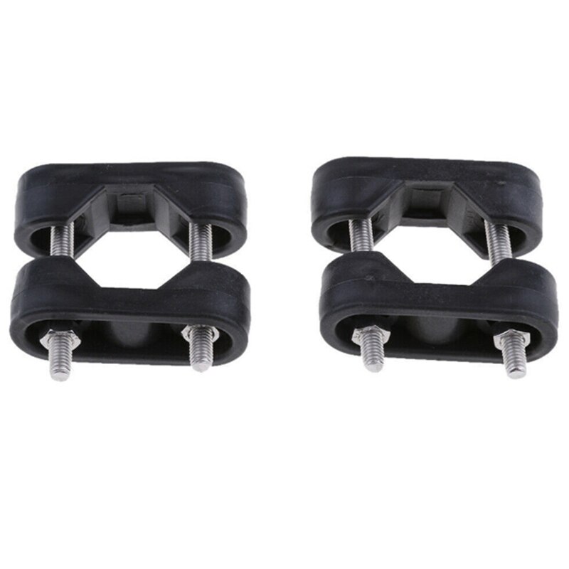 2Pcs Nylon Marine Boat Nylon Rail Mount Bracket Fits for 7/8' to 1' Tube Kayak Canoe Boat Dinghy Yacht Accessories