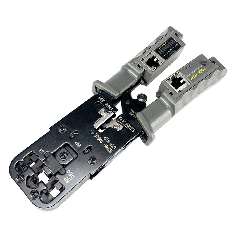 Cabo de rede rj45 crimper 8p 6p 4p cabo testador multifuncional ferramenta catraca para rj45/rj12/rj11 testador stripper