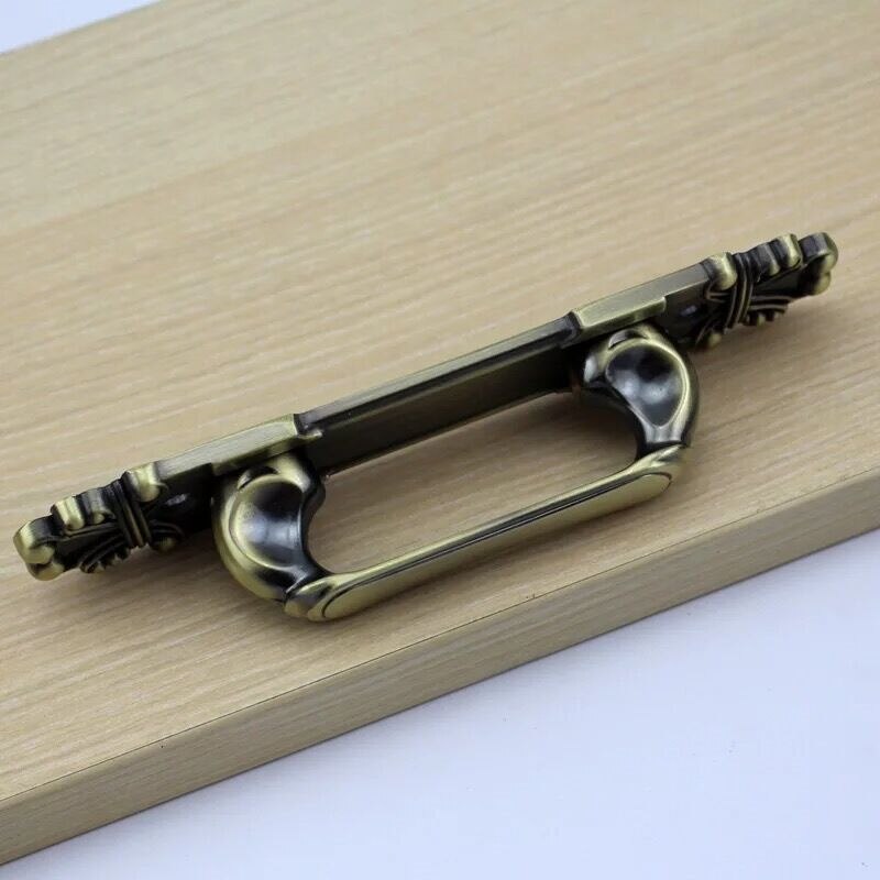 Poignée de porte en cuivre antique avancée, poignée de porte de meuble gravée, poignée de porte en verre rétro, accessoires de quincaillerie