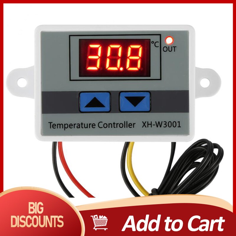 Thermostaat Controller 220V 10A Digitale Led Schakelaar Temperatuur Controller W/Sonde Slimme Temperatuurregeling Systeem