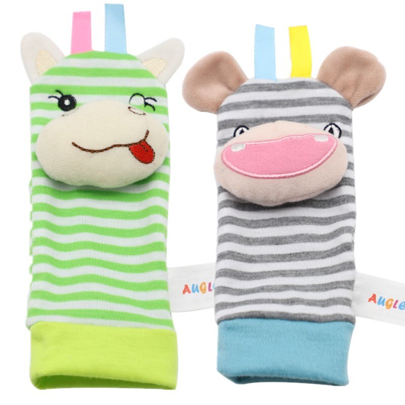Sozzy-SONAJA de muñeca con dibujos de cebra para bebé, calcetines suaves para bebé, conjunto educativo, el mejor , juguetes para niño y niña: W 2pcs kid sock