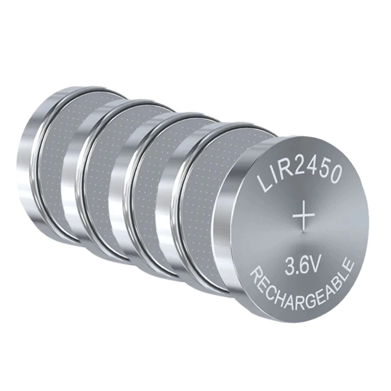 5er-Pack LIR2450 LIR 2450 3,6 Lithium-Akkus ersetzen CR2450 DL2450 BR2450 für Fernbedienungsuhren