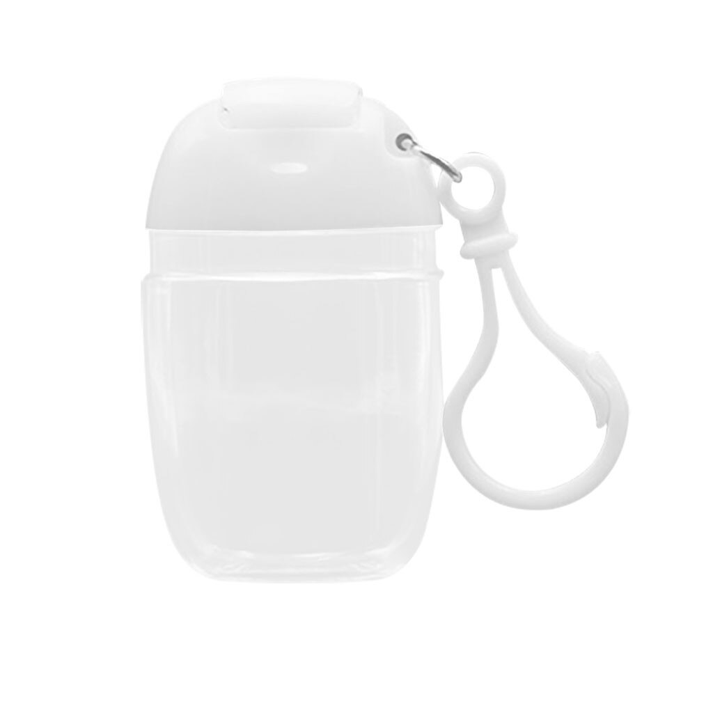 30ML Portable Hand Sanitizer Squeeze Bottle Silicone Refillable Bottles with Hook Travel Sanitizer Container Squeeze Sub-bottle: 1Pcs