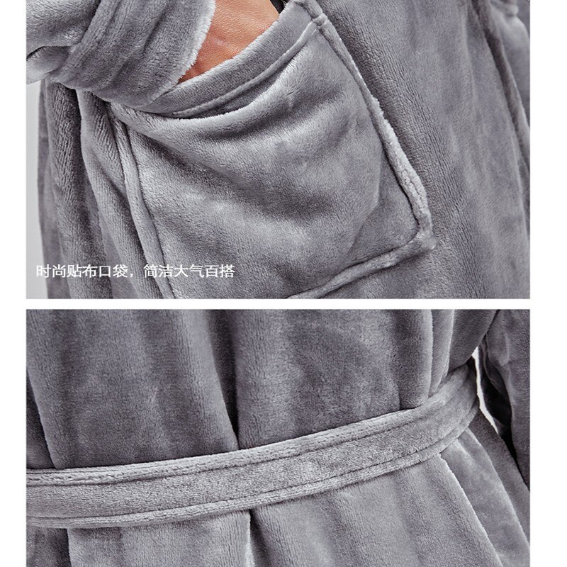 Revers Nighwear Herfst Winter Gewaad Voor Vrouwen Nachtkleding Warme Zachte Badjas Lange Mouw Nachtjapon Thicken Kimono Kamerjas