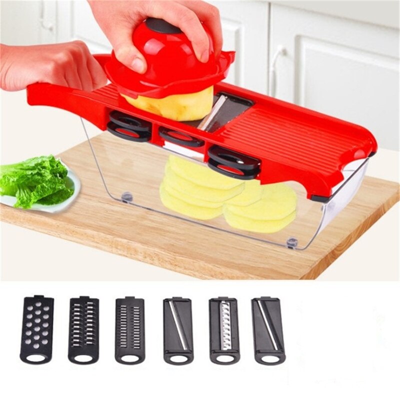 Mandoline Slicer Vegetable Cutter With Stainless Steel Blade Manual Grater Dicer Potato Carrot Tool Garlic Kitchen Cheese Peeler