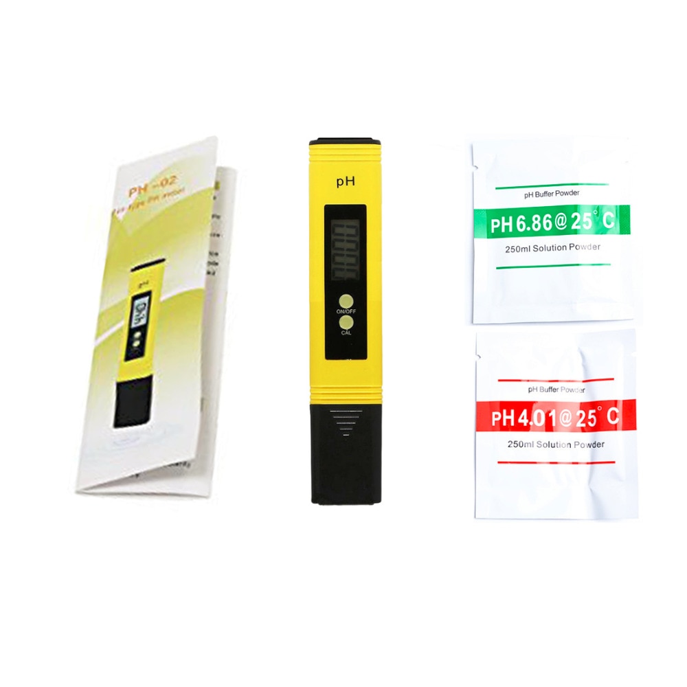 Protable LCD Digital PH Meter Pen of Tester Accuracy 0.1 Aquarium Pool Water Wine Urine Automatic Calibration