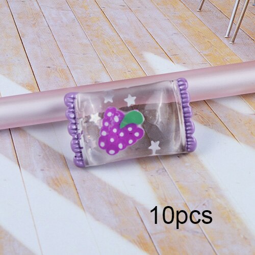 Boxi Resin Fruit Candy Slime Additives Charms Cute DIY Kit Filler Decor Accessories for Cloud Clear Crunchy Slime Clay In Stock: 10pcs Purple