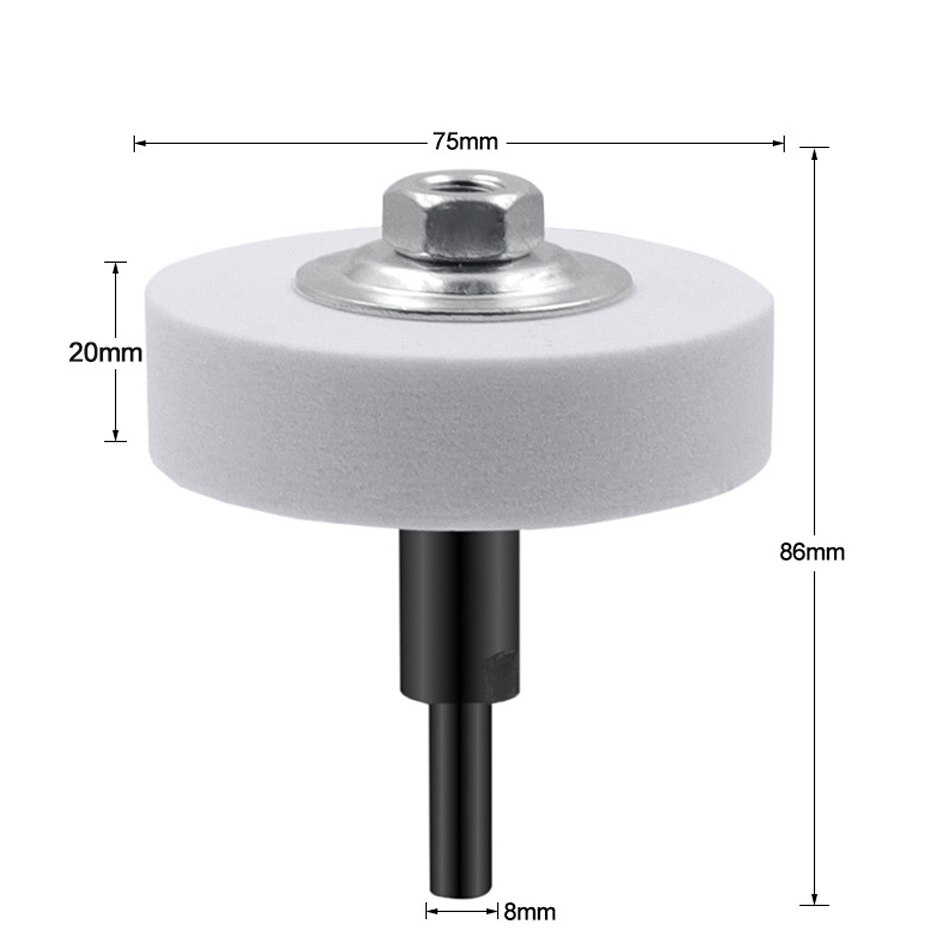 Sliping poleringsskive poleringspute 75mm mini bore tilbehør slipeskive til benksliper roterende verktøy maling rustfjerner