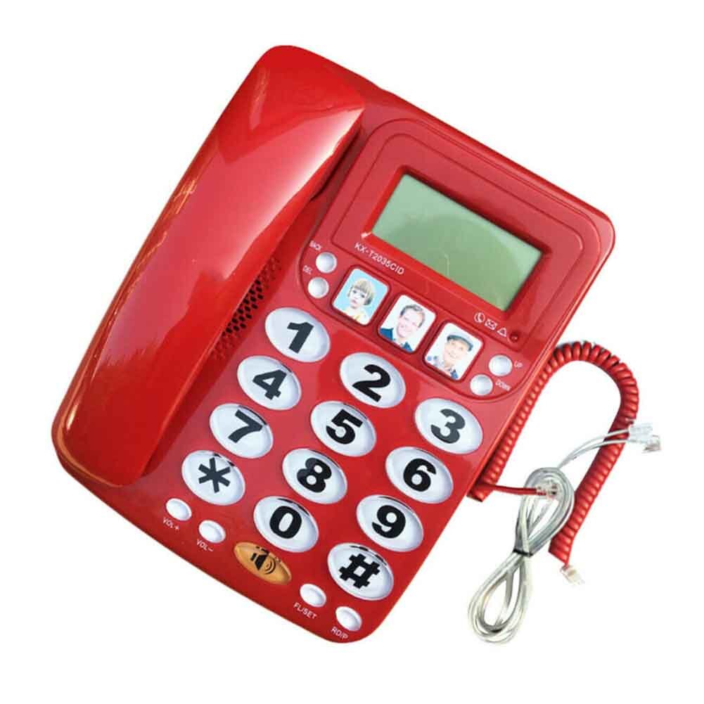 Kx 2035 cid hotel snelkiezen grote knop zakelijk kantoor beller-id oproepgeheugen vaste telefoon terugbellen fsk dtmf luid geluid