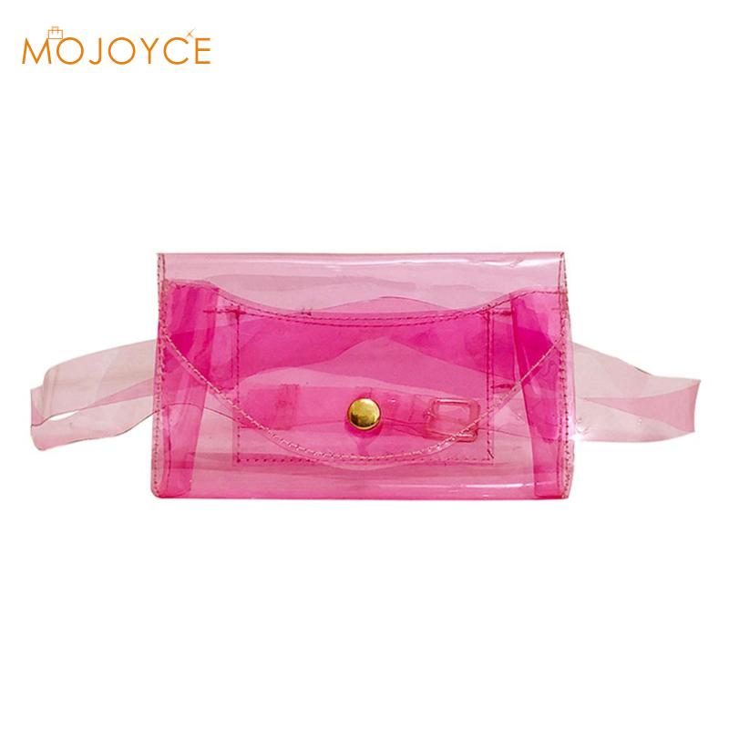 Riñonera nueva rosa para chica, bolso de viaje para playa, bandolera transparente: Rosa