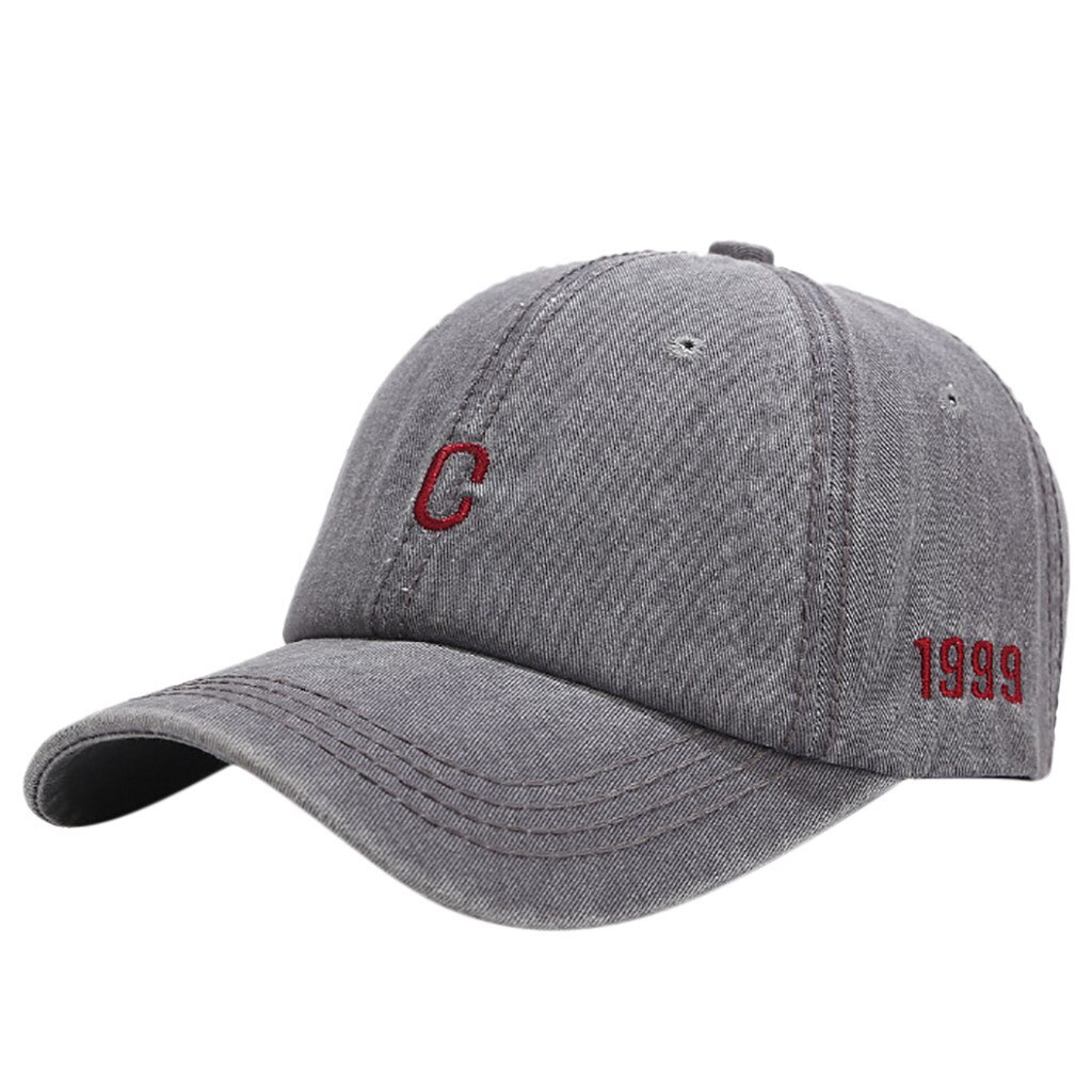 summer Baseball Cap Men Women Embroidery C Letter Baseball Caps Adjustable hat Sun Hats бейсболка мужская: Gray 