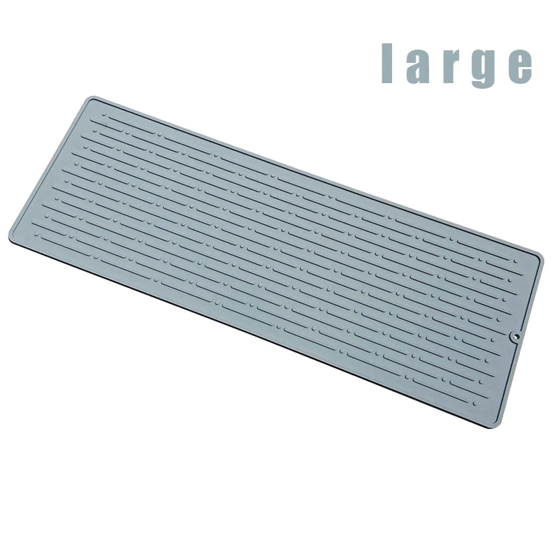 Esteira De Secagem De Prato De Silicone, Esteiras De Louça Resistentes Ao Calor, Tapete De Pia Para Cozinha, Acessórios De Mesa, Novo: Verde