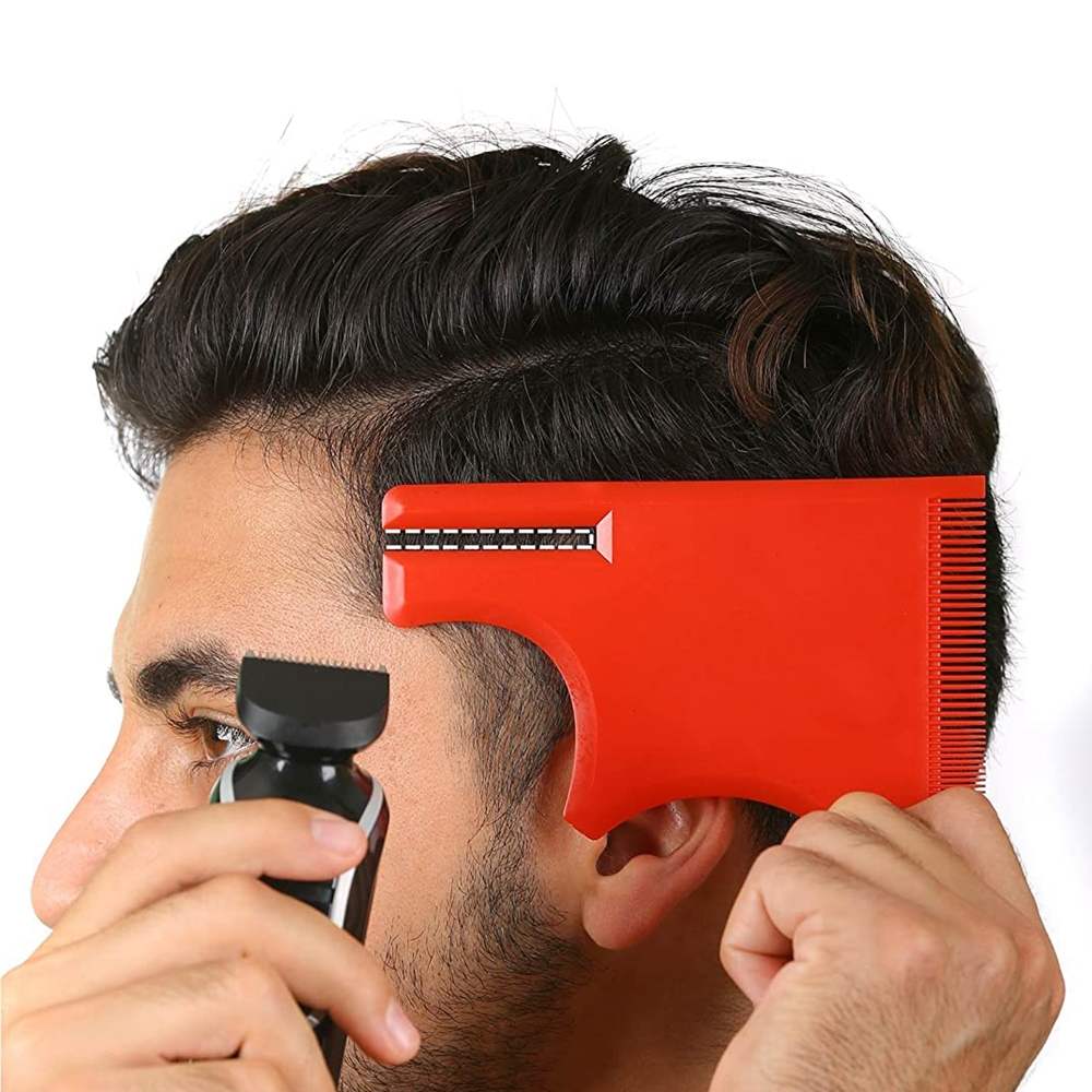 Regla de estilo de peluquería Compatible con cortadora de pelo, herramienta de corte de cabello, plantilla de línea de pelo multicurva, plantilla para herramientas de peinado