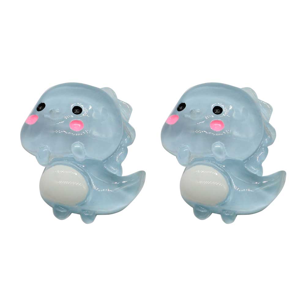 20/100pcs Cartoon Transparent Dinosaur Flatback Resin Cabochons Animals Embellishments for Scrapbooking DIY Kid Hair Bows: 20mm--50PCS / 7