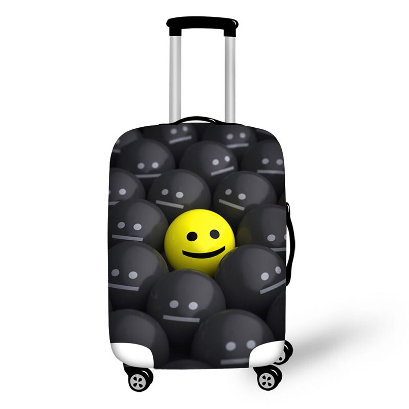 travel malas de space cover waterproof luggage protective dust cover for suitcases 3D face expressions luggage cover