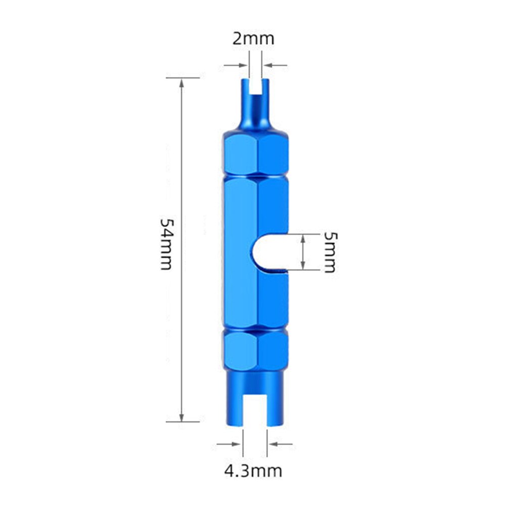 1 Pack MTB Road Bike Schrader Presta Valve Removal Wrench Multifunctional Tire Nozzle Installation Wrench Valve Core Tool: Blue