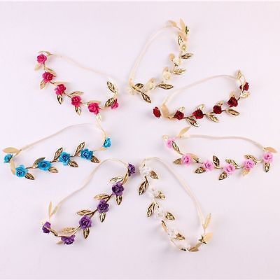 Diadema de hojas doradas para niña pequeña, accesorios para el cabello