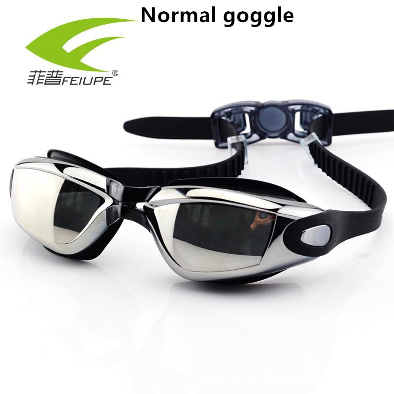 Lunettes de natation pour hommes et femmes, Anti-buée, Protection UV, Gel de silice, étanche, pour plongée, M619AMR: Black