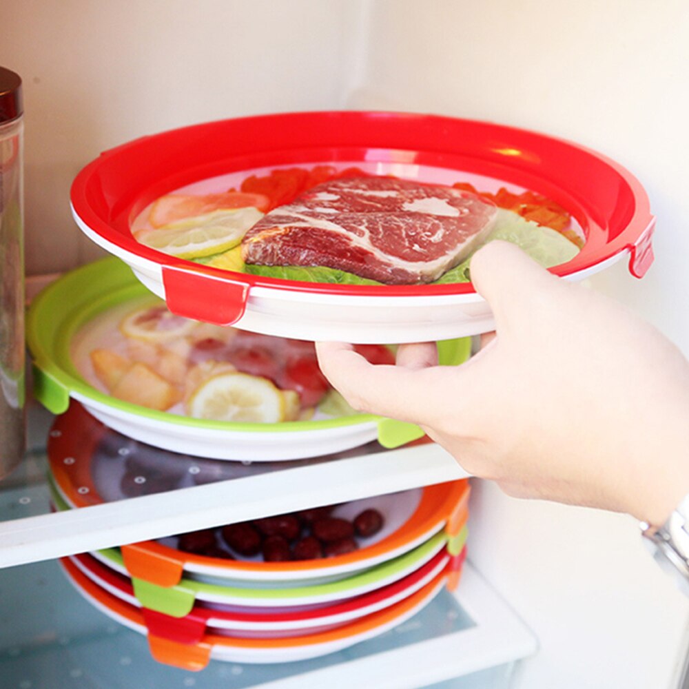 Conteneur de conservation sous vide réutilisable, organisateur d&#39;intervalle de conservation des aliments frais, réfrigérateur empilable