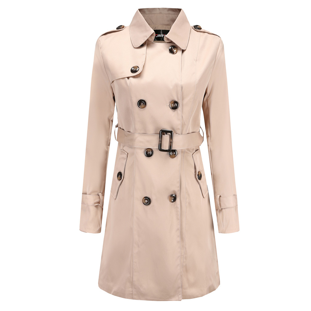 Veste longue et cintrée, manteau pour femme, 1 pièce, manteau d'extérieur femme, manteau d'extérieur printemps-automne coupe-vent #907