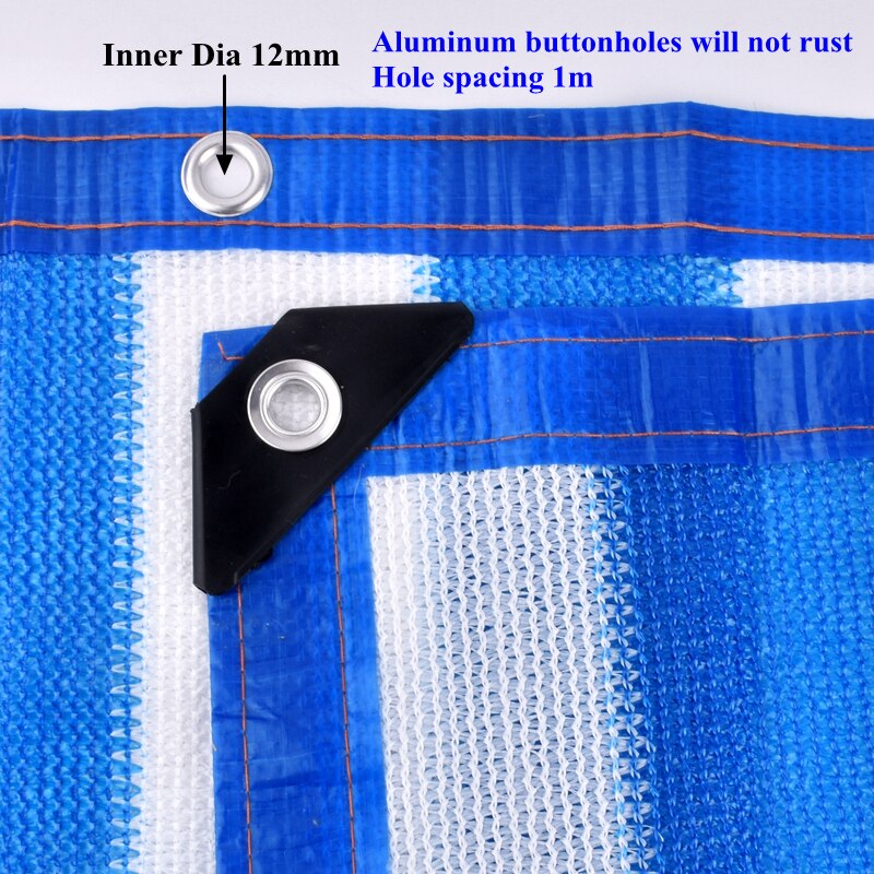 Blue-White Anti-UV Sunshade Net Privacy Safety Net Shading Net Outdoor Swimming Pool Awning Pet House Sun Shade Rate 95~90%