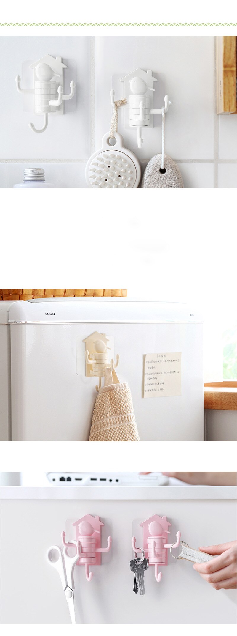 Verticale draaihaak multifunctionele haak voor thuis sleutelhouder wandhaak keuken badkamer hanger plakhaken