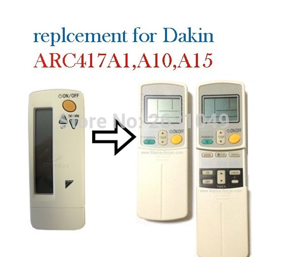 Luftkonditionering fjärrkontroll lämplig för daikin arc 417 a 1 arc 417 a 10 arc 417 a 15 arc 423 a 18,  arc 423 a 2 arc 412 a 1, arc 412 a 2 412 a 3