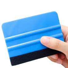 PE Kunststoff Auto Rakel Filz Rand Schaber Auto Decals Vinyl Wrapping Spachtel Werkzeug Rakel Mit Filz Auto Waschen Wartung: Blau