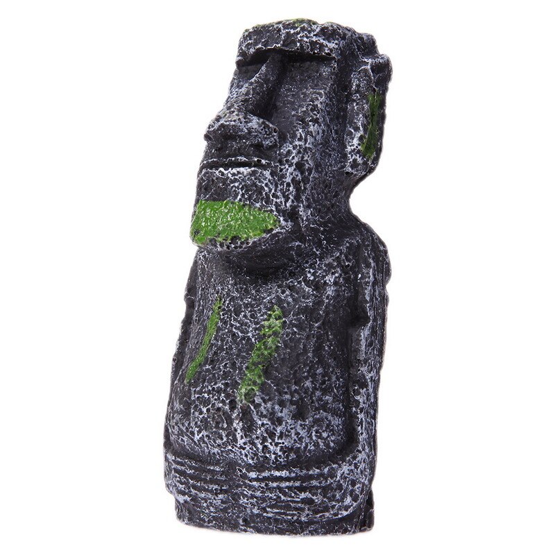 Fish Resin Artificial Aquarium Decoration Easter Island Statue Underwater Landscaping Craft Ornaments For Fish Tank Decor