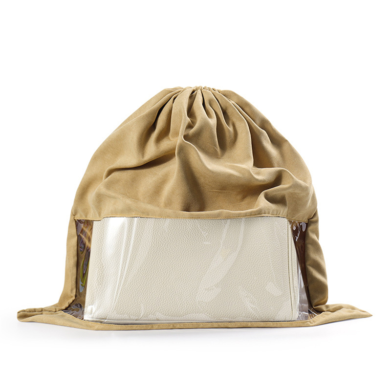 Katoenen stofzakken voor handtassen Stofdichte tassen met trekkoord Stofzakken Zacht opbergzakje met trekkoord Elegante stofkap voor dagelijks gebruik: XL / Black