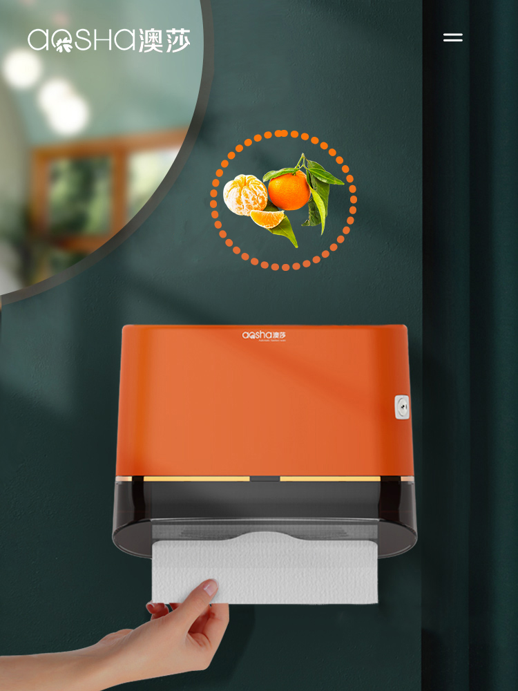 interhasa! Bathroom Tissue dispenser Ecoco Tissue Box Paper Holder Dispenser Punch Free Hand Towel Dispenser Toilet