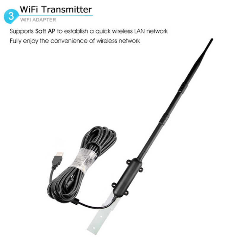 Outdoor High Power WiFi Router USB Adapter Long Range Antenna Signal Wifi Wireless Network Card Receiver