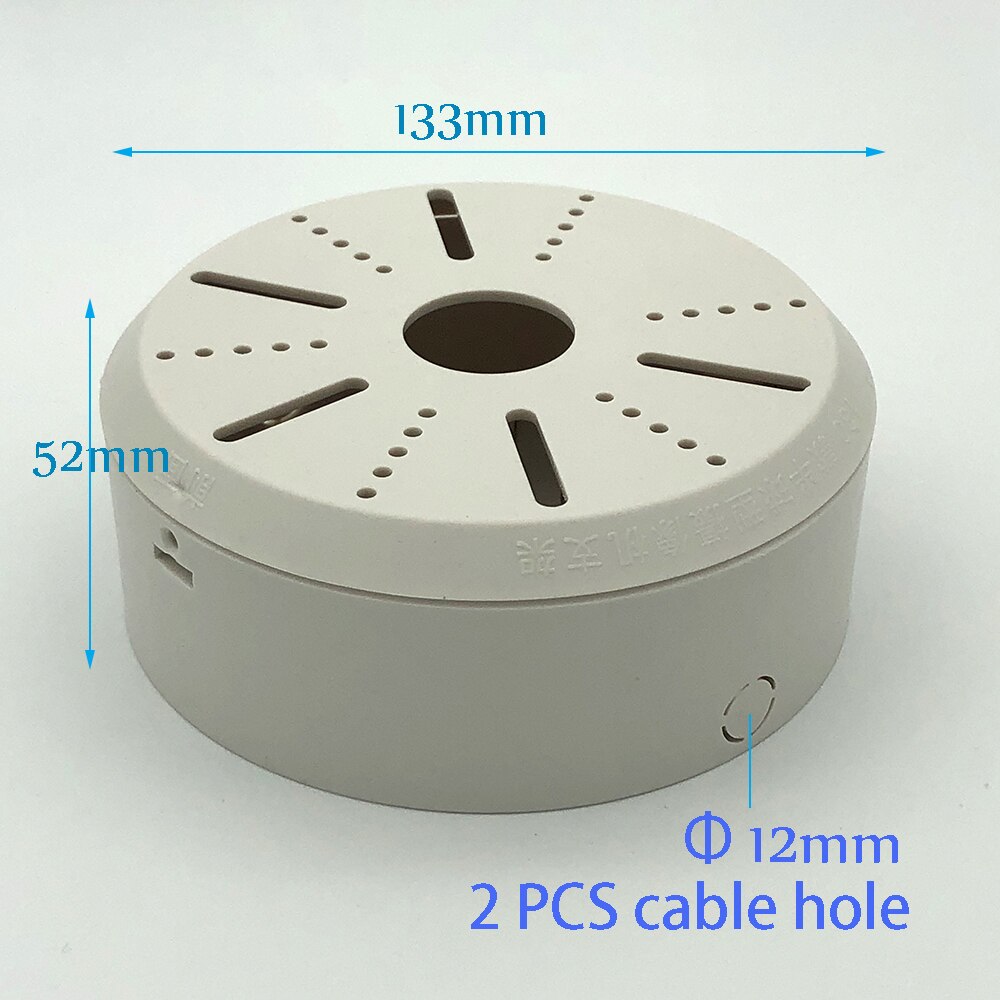 Soporte de cámara de vigilancia del hemisferio interior D = 130 mm Montaje en techo Soporte de cámara domo integrado Base redonda Plástico blanco