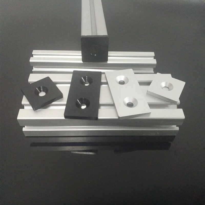 Aluminium Profiel End Cap Cover Plaat Met Enkele Of Dubbele Gaten Voor 2040 3030 3060 4040 4080 6060 8080 eu Aluminium Profiel