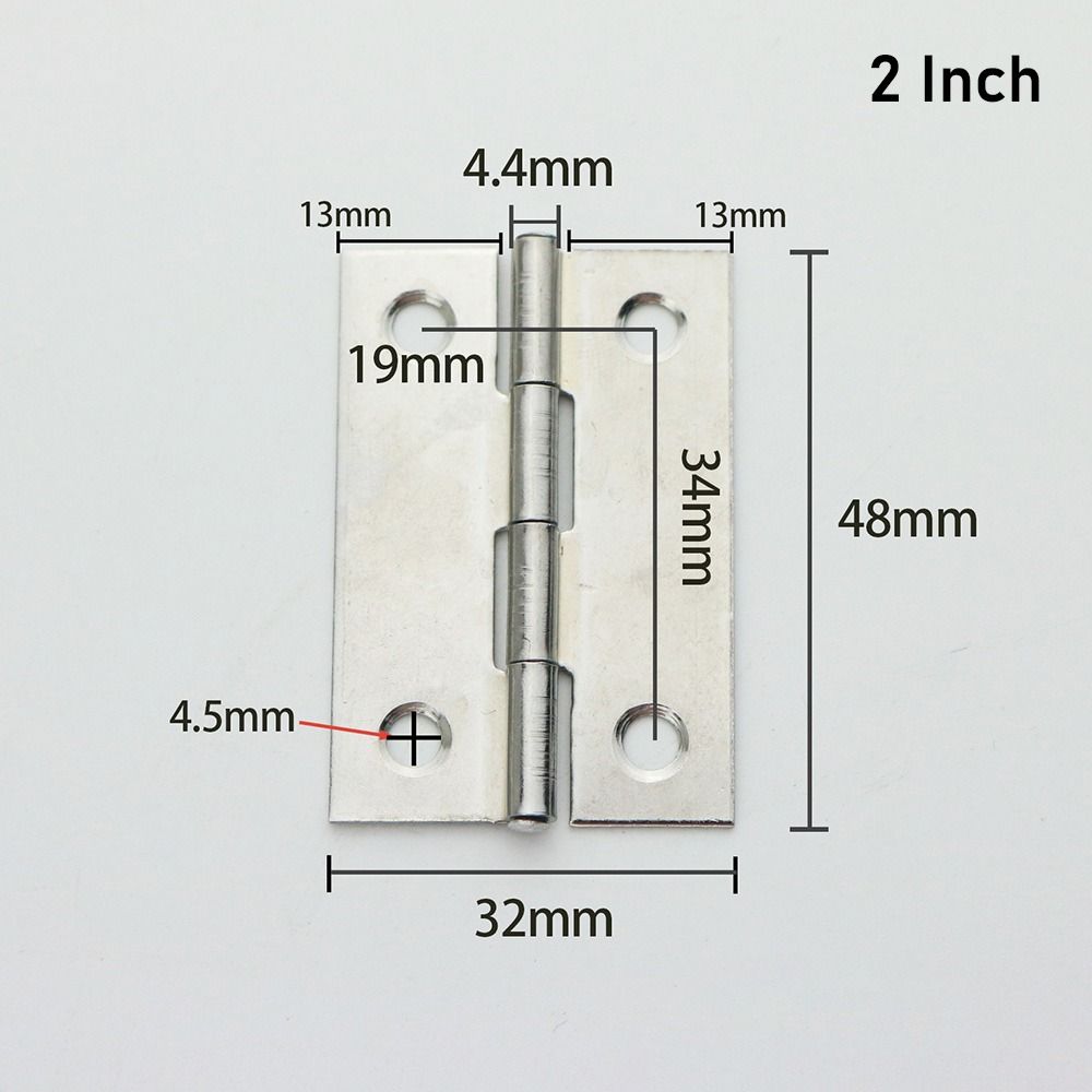 1Pcs Window Accessories Door Hinges 1/1.5/2/2.5/3 Inch 201 Stainless Steel Cross Hinge Folding Aluminum Core Furniture Hardware: Gold