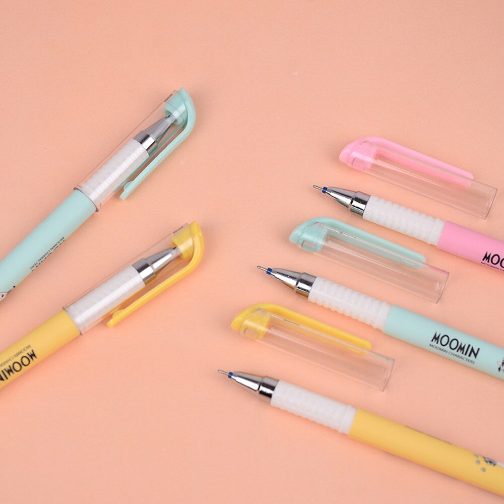 Kap Cat 12pcs 0.38mm Erasable Gel Pen Cartoon Cute Kawaii Pens Needle 5ml Multi-colored Pens For Diary Notepad#g30