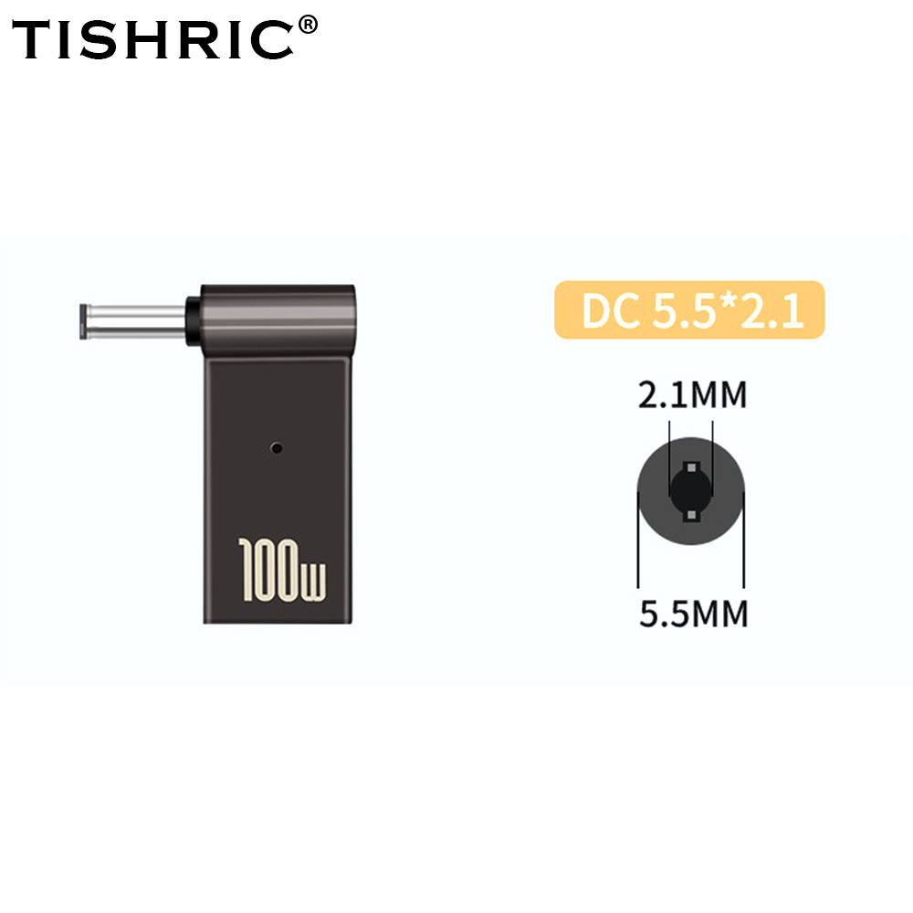 100w pd Laptop-Ladegerät Stecker Typ C zu DC-Buchse Stecker Adapter Buchse zu Stecker Stromrichter für Notebook-Computer PC: Gold