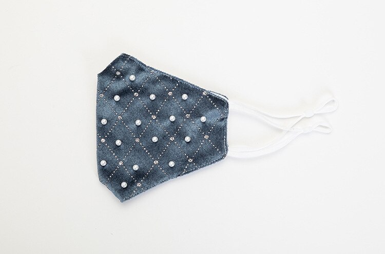 Masque élastique avec strass, décoration pour le visage, bijoux, à la , en cristal scintillant, de fête, Bandana,: 3