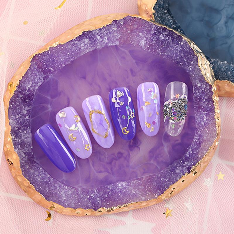 1Pcs Resin Stone Nail Palet Natuurlijke Nail Color Mixing Palet Gel Nagellak Tekening Plank Kleur Verf Palet Diy nail Art