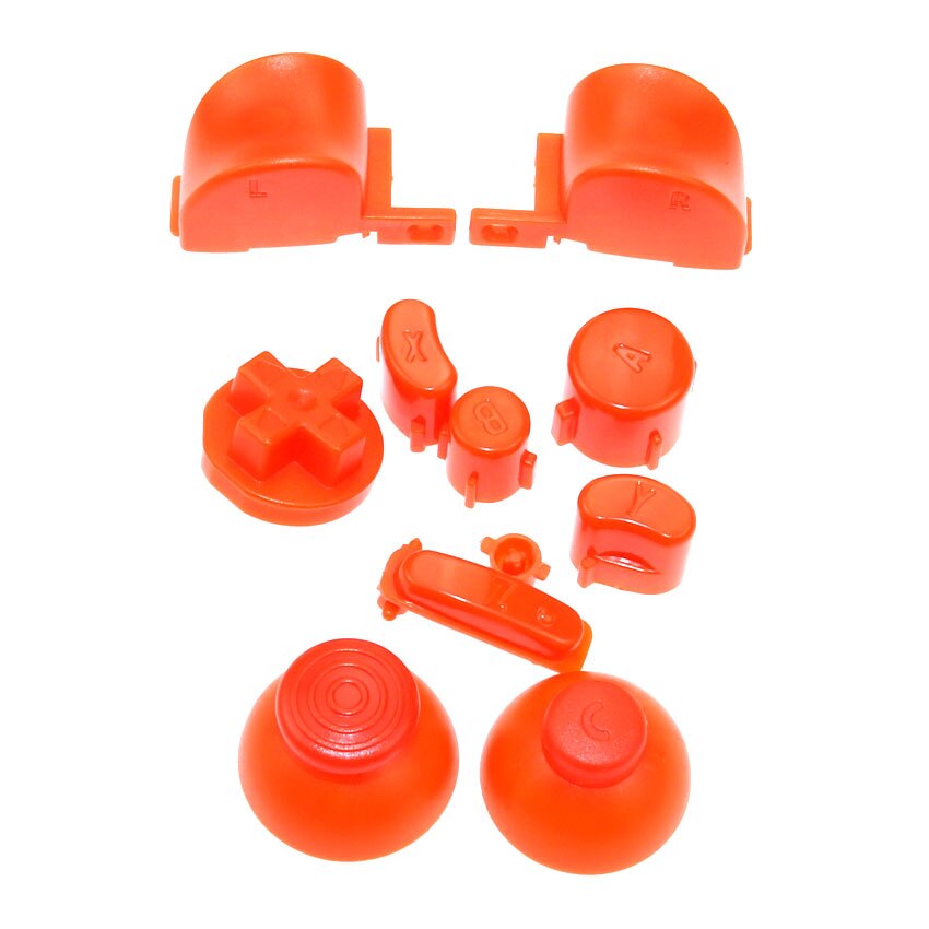 JCD 20 Set L R ABXY Z Keypads Buttons for GameCube Game for NGC Controller D Pads Power ON OFF Buttons & Joystick Stick Cap: K Orange