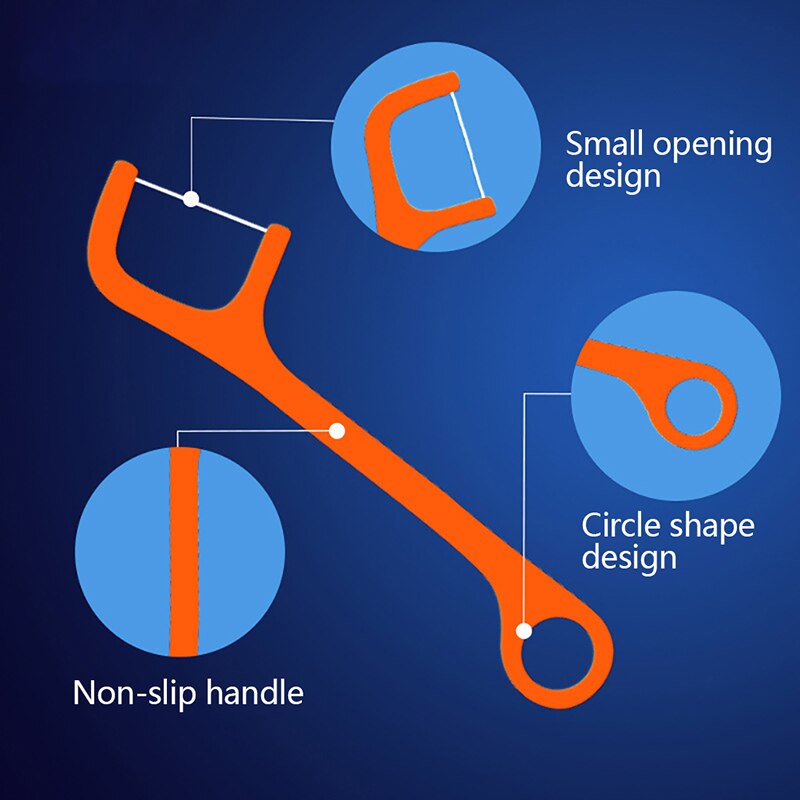 50pcs Children Kids Sticks Health Tooth Clean Picks Dental Floss Flosser Toothpick