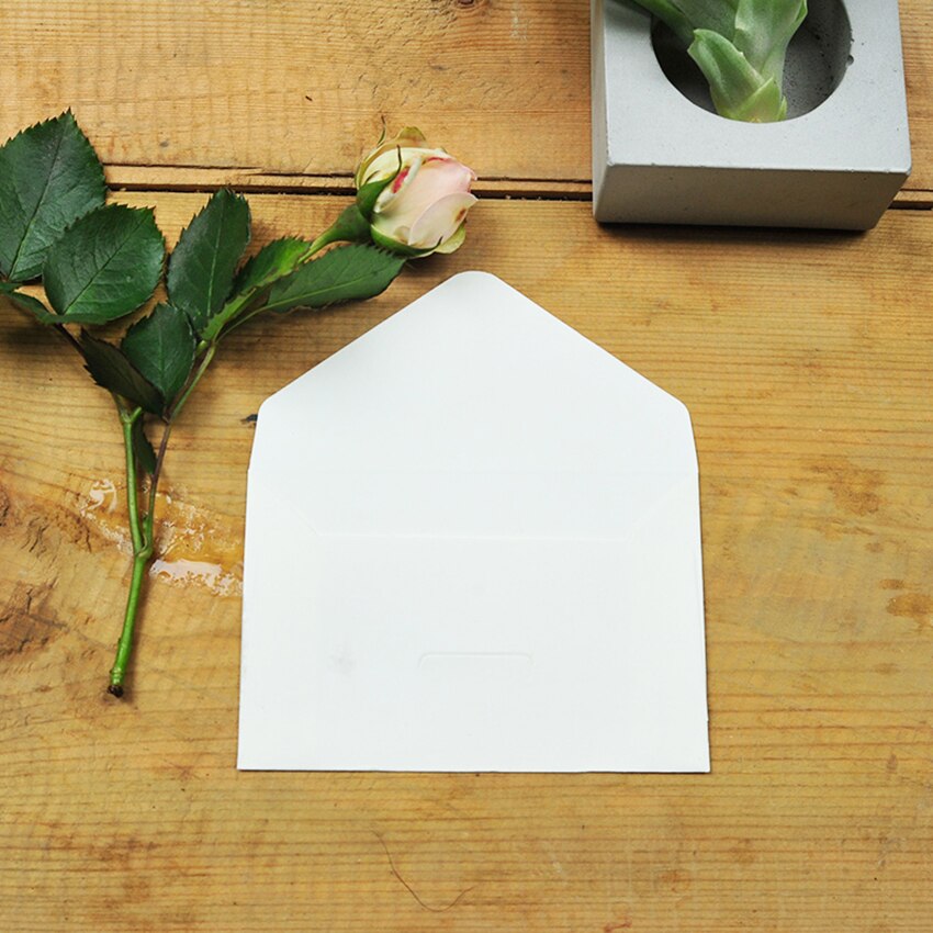 10pcs/lot White,Black,Kraft Blank Envelopes Mini Paper Window Envelopes for Wedding Invitation Envelope Card Envelope